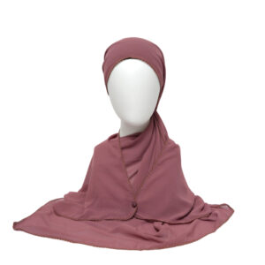 Moja Malaysian Heavy Georgette Crochet Chiffon Hijab Mauve