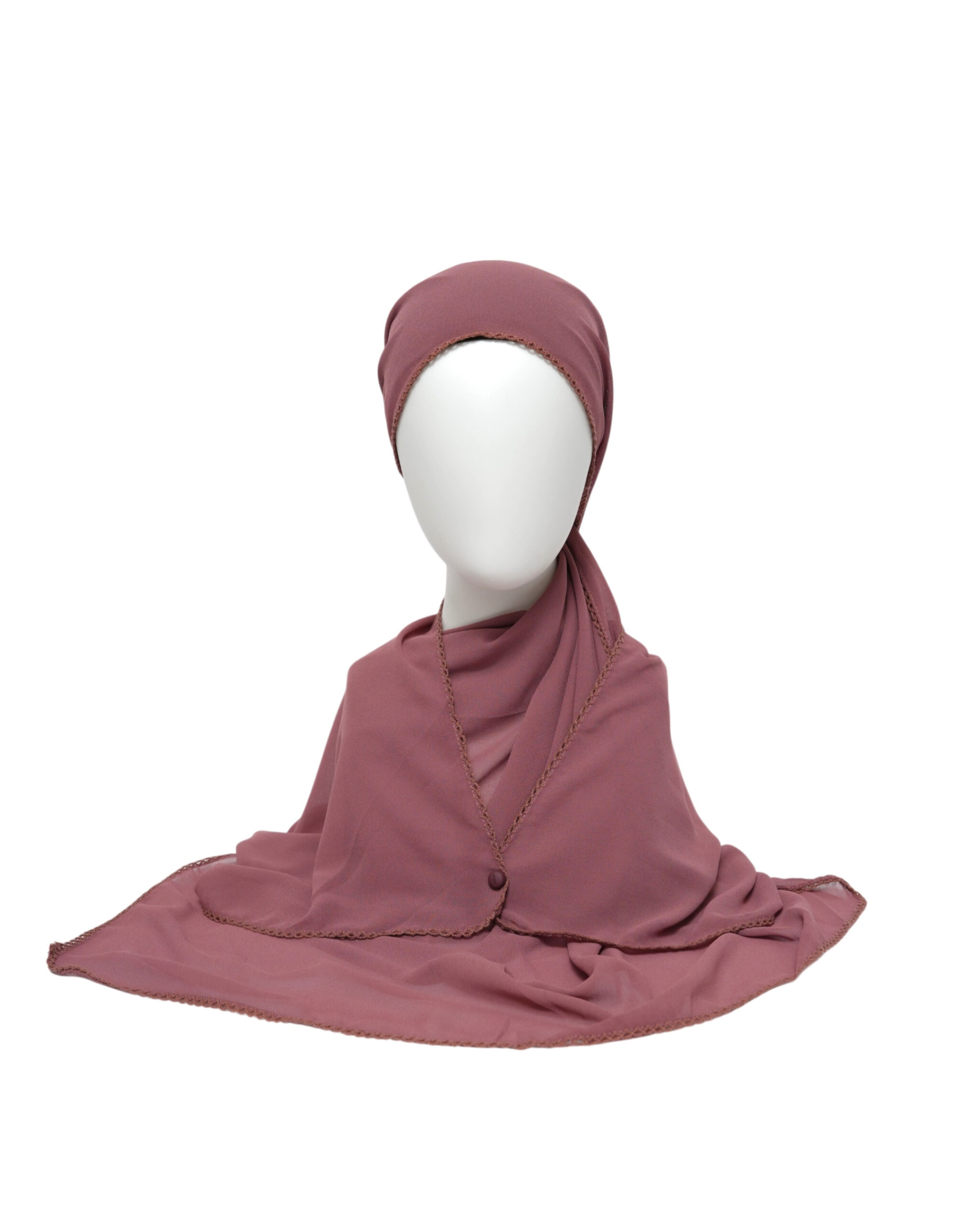 Moja Malaysian Heavy Georgette Crochet Chiffon Hijab Mauve