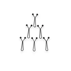 Hijab Loop Pins-Black,6 Pcs