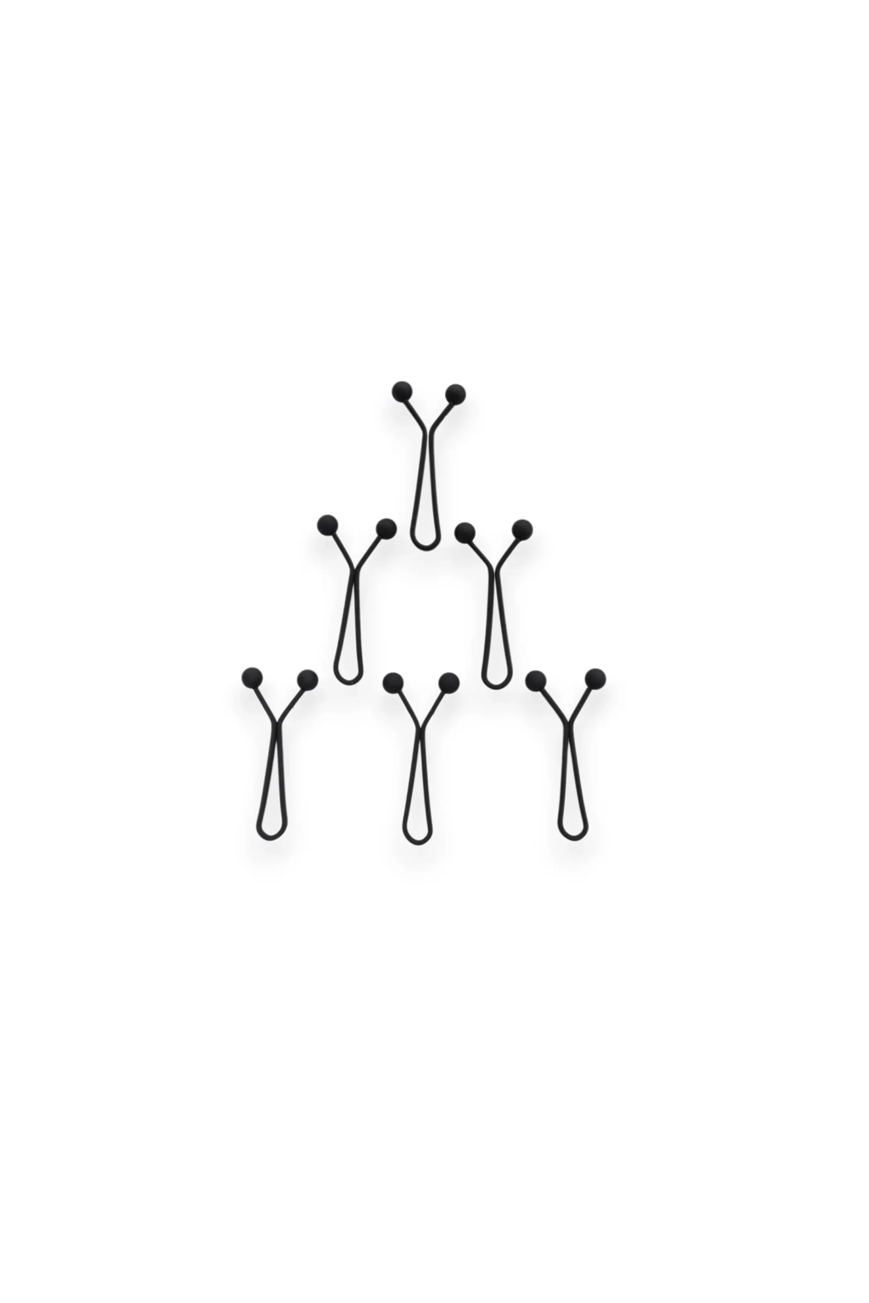Hijab Loop Pins-Black,6 Pcs