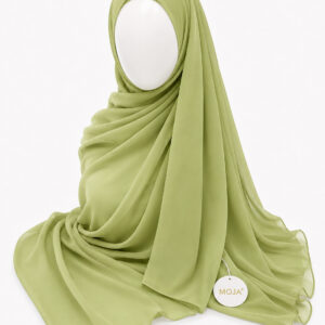 Malaysian  Georgette Chiffon Hijab - Apple Green