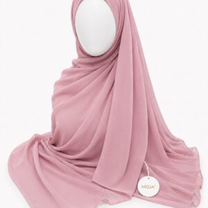 Malaysian  Georgette Chiffon Hijab -Crepe Pink