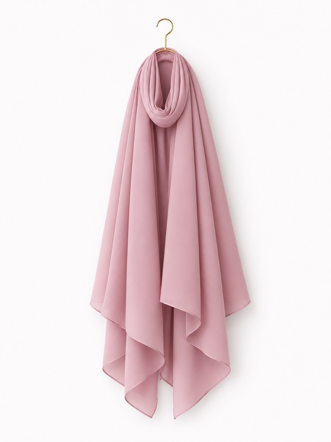 Malaysian Georgette Chiffon Hijab -Crepe Pink - Image 2