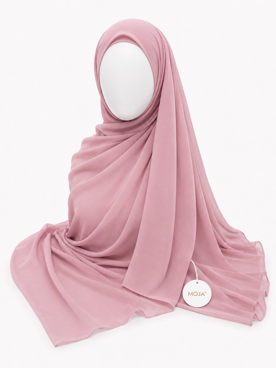 Malaysian  Georgette Chiffon Hijab -Crepe Pink
