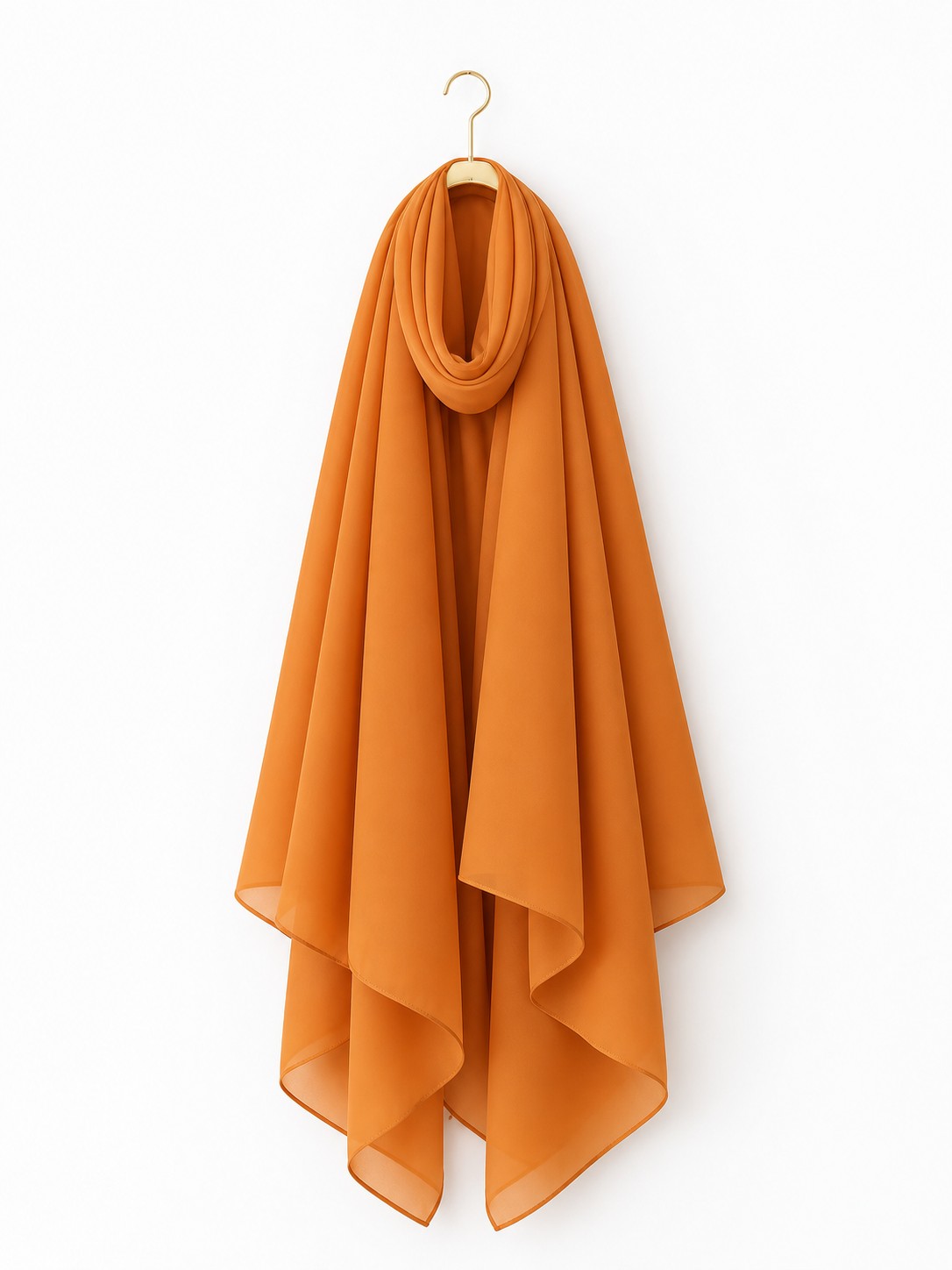 Malaysian  Georgette Chiffon Hijab - Mustard Gold