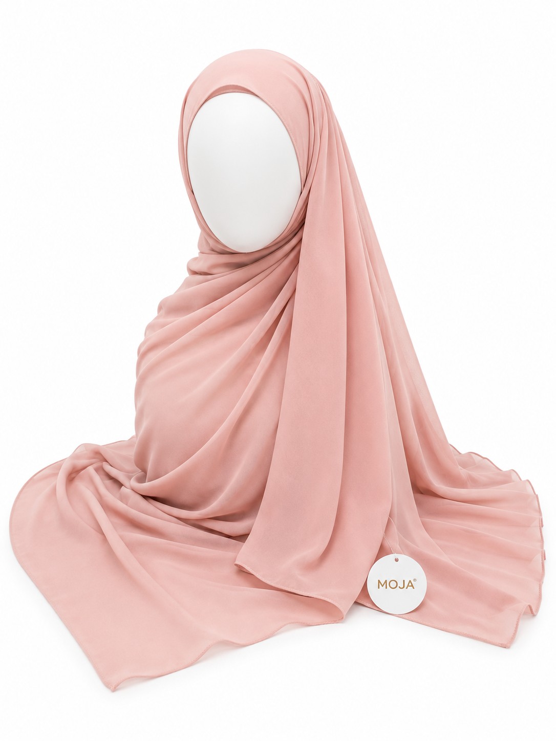 Malaysian  Georgette Chiffon Hijab - Nude Pink