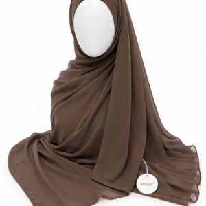 Malaysian  Georgette Chiffon Hijab - Saddle Brown