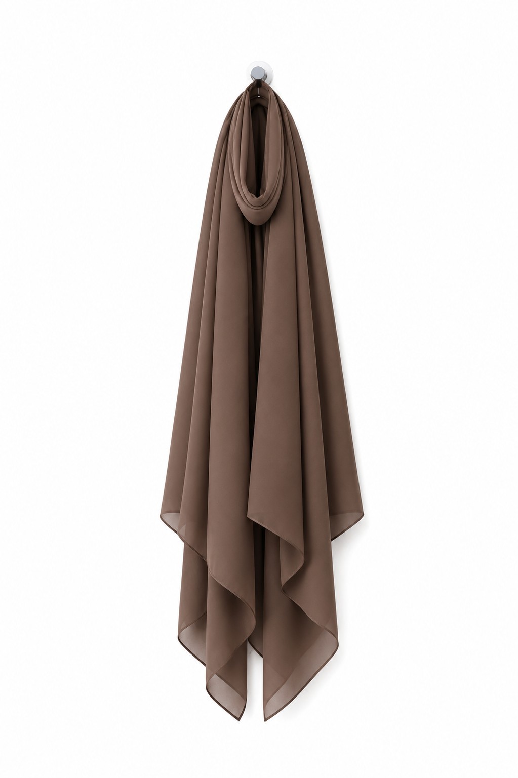 Malaysian Georgette Chiffon Hijab - Saddle Brown - Image 2