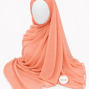 Malaysian  Georgette Chiffon Hijab - Salmon Peach